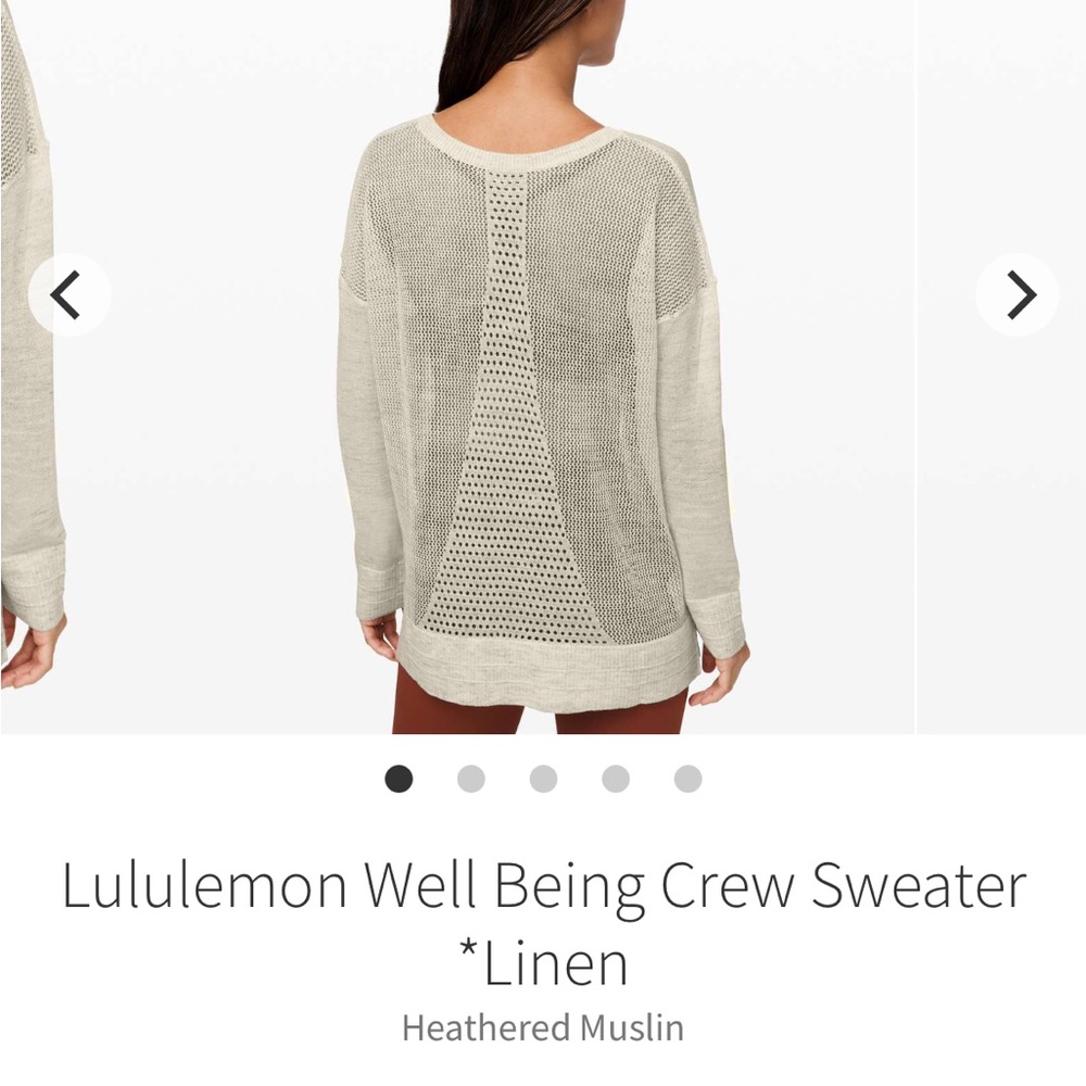 Lululemon Well Being Crew Sweater *Linen
Heathered Muslin. Size S. NWOT